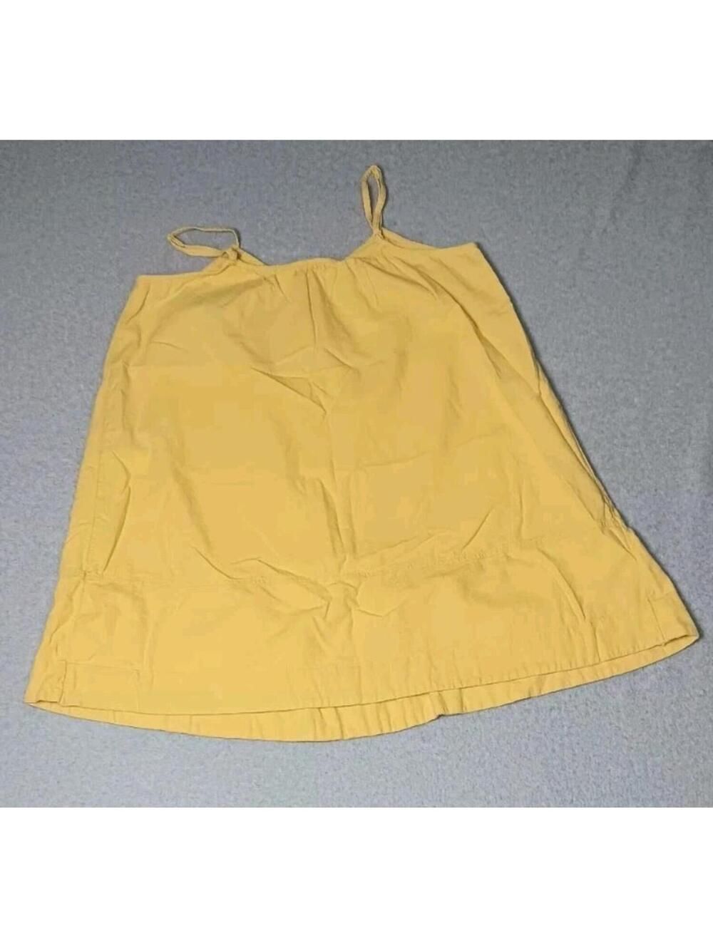 Free Assembly Sleeveless Linen Blend Blouse Womens Size Large Yellow Adjustable - Picture 8 of 11